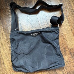 Prada Black Nylon Messenger Bag